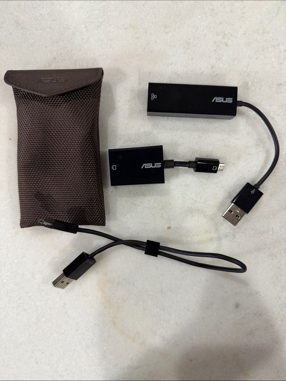 ASUS Black USB and Micro-USB Adapter Set with Carry Pouch